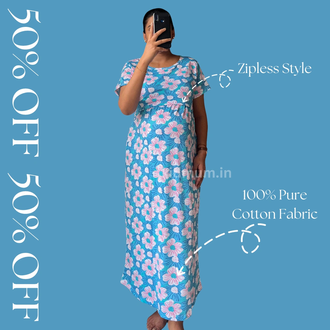 Kidmum Maternity Feeding Loungewear BlueLoom