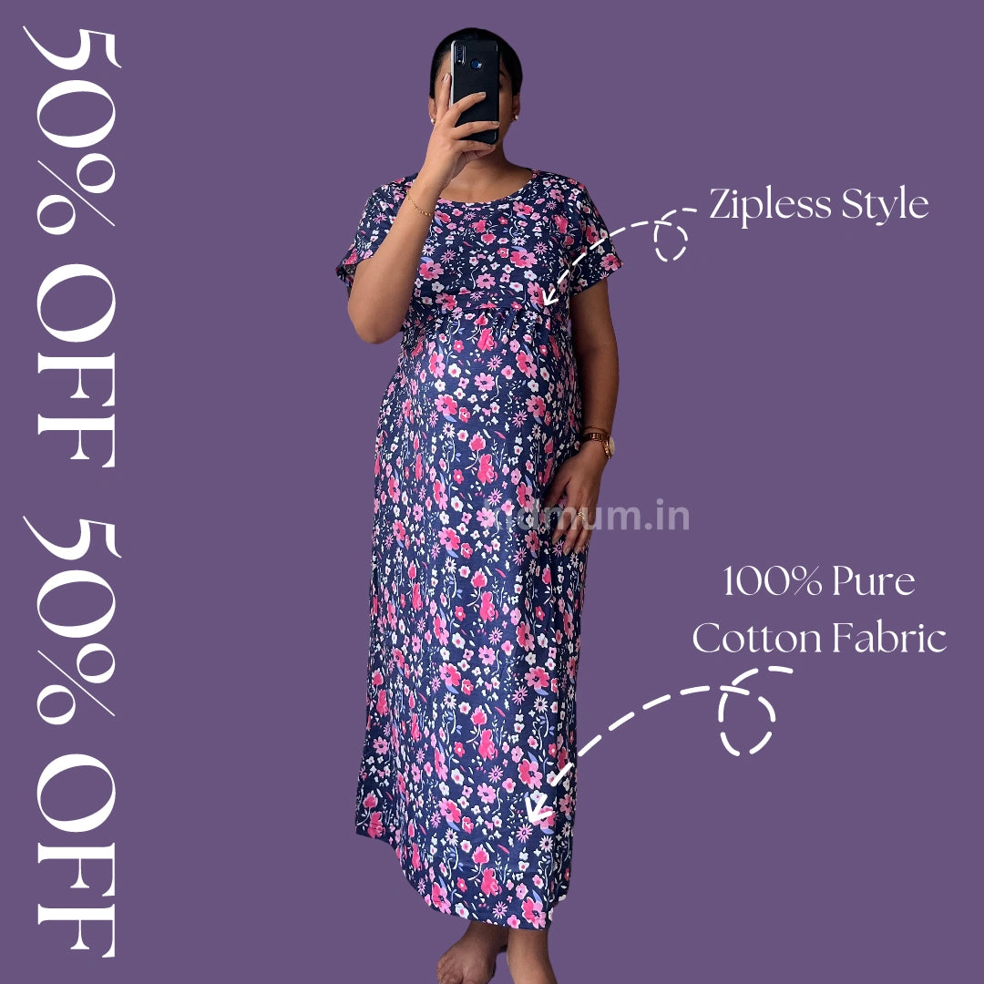 Kidmum Maternity Feeding Loungewear IndigoHale