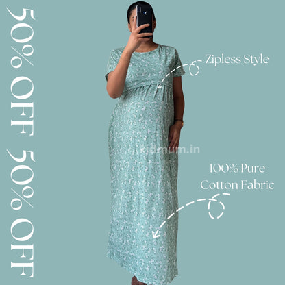 Kidmum Maternity Feeding Loungewear GreenGlow